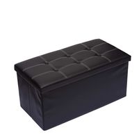 Banco baúl otomano plegable de ecocuero