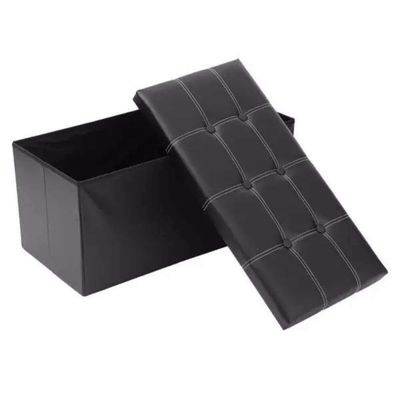 Imagen 2 del producto Banco baúl otomano plegable de ecocuero