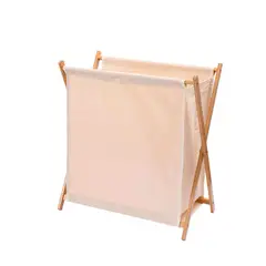 SOHOGAR - Cesto plegable para ropa de bambú beige