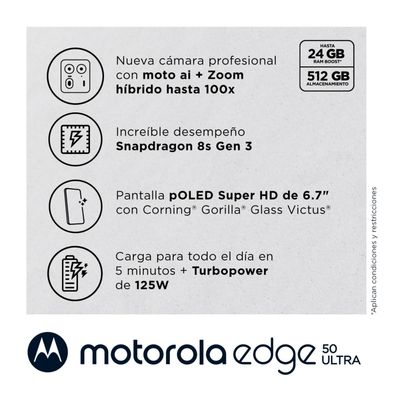 Imagen 2 del producto Celular Edge 50 Ultra 12+512GB - Coral - 1