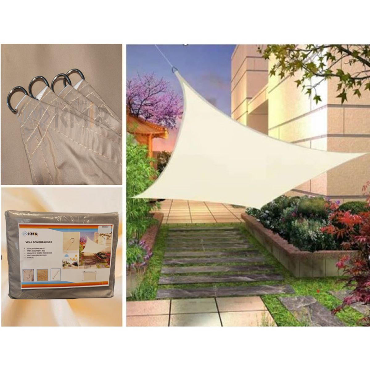 GENERICO - Vela Sombreadora 3x4 100% Impermeable