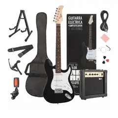 GENERICO - Guitarra Electrica Epic 39 Pack Amplificador+Accesorios BL