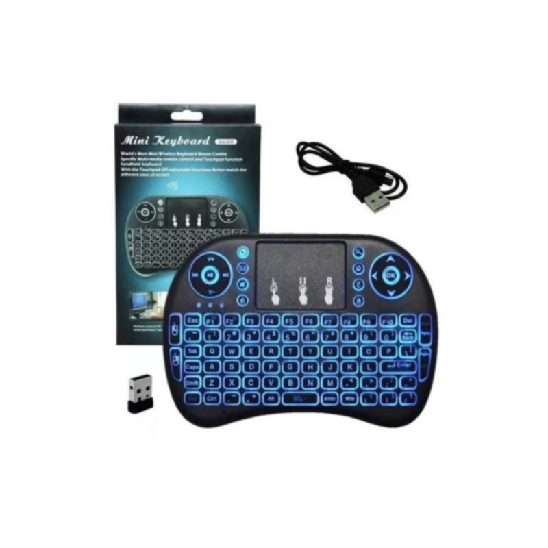 GENERICO - Mini Teclado Inalambricos Usb Pc Smart Tv Touchpad Led