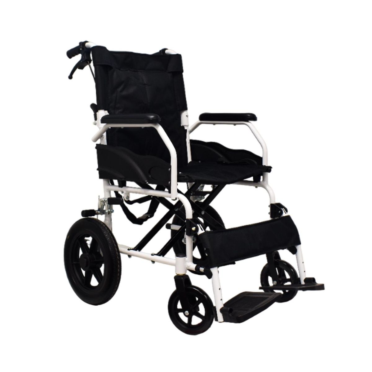 GLOMED - Silla De Ruedas De Transporte Geriatrica Ultra Liviana Gris