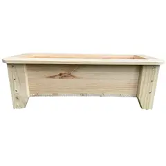 GENERICO - Macetero O Jardinera De Madera en bruto 125x35x30