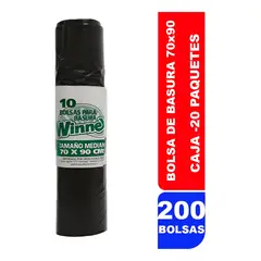GENERICO - Caja Bolsa De Basura Pequeña - 70x90 Cms - 200 Uds - Winnex