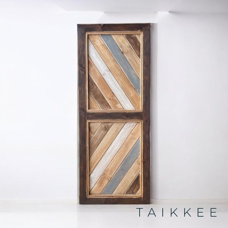 TAIKKEE - PUERTA RUSTICA TIPO GRANERO COLORES VINTAGE 210 X 90