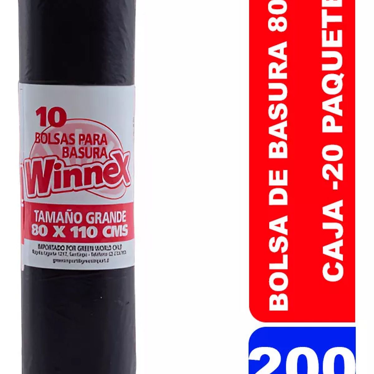 GENERICO - Caja Bolsa De Basura Pequeña - 80x110 Cms - 200 Uds - Winnex