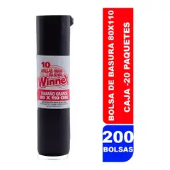 GENERICO - Caja Bolsa De Basura Pequeña - 80x110 Cms - 200 Uds - Winnex