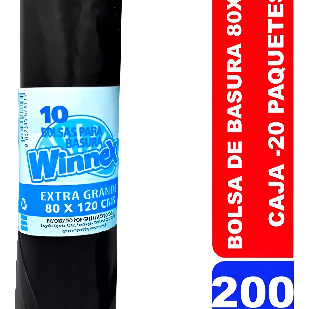 GENERICO - Caja Bolsa De Basura Pequeña - 80x120 Cms - 200 Uds - Winnex