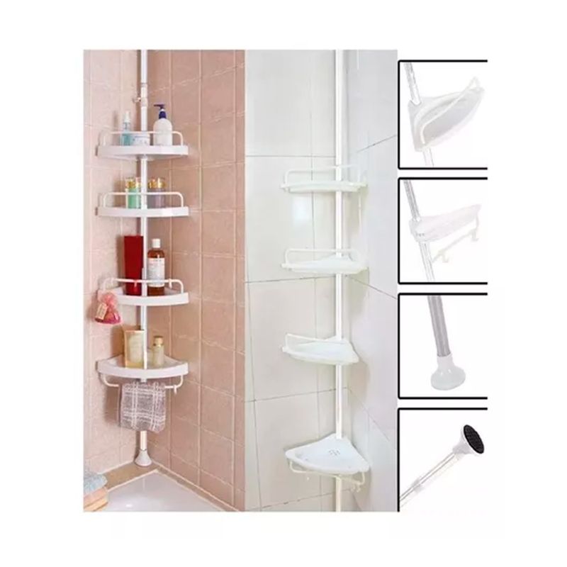 GENERICO - Esquinero De Ducha Multi-uso 4 Repisas Ajustables para Baño