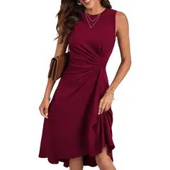 TIOZONEY - Vestido de mujer - Rojo