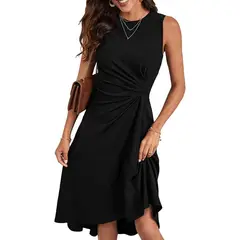 TIOZONEY - Vestido de mujer - Negro