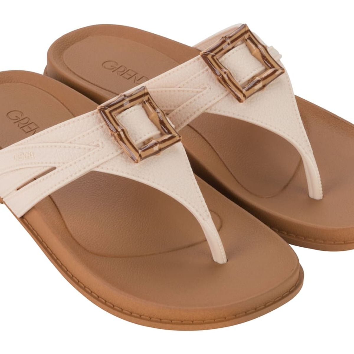 GRENDHA - Sandalia Mujer Hueso Abracar Grendha