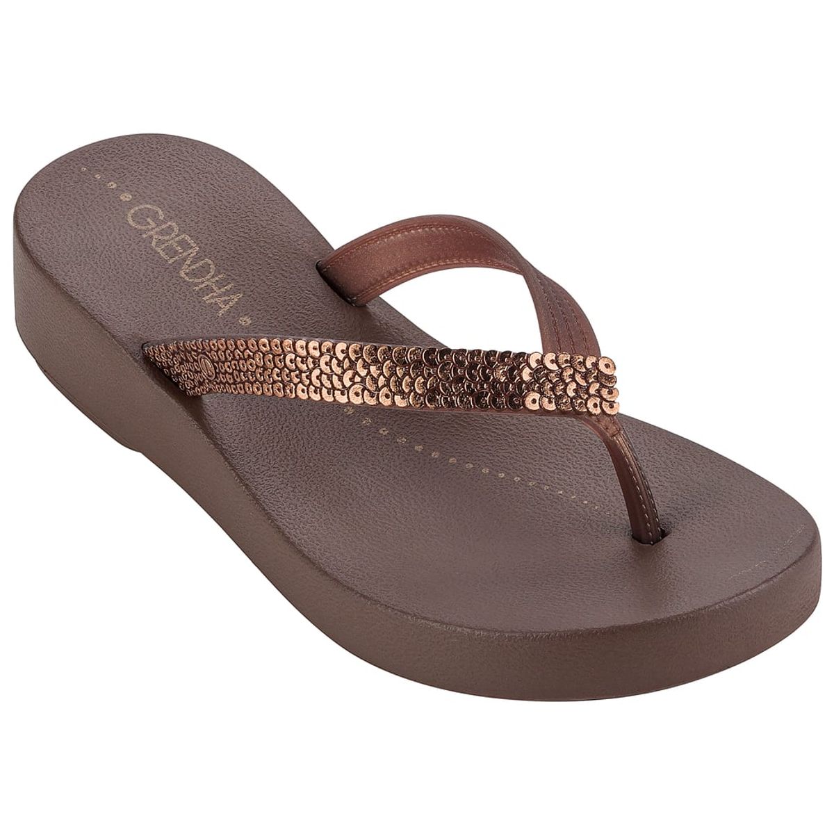 GRENDHA - Sandalia Mujer Bronce Comfort Grendha