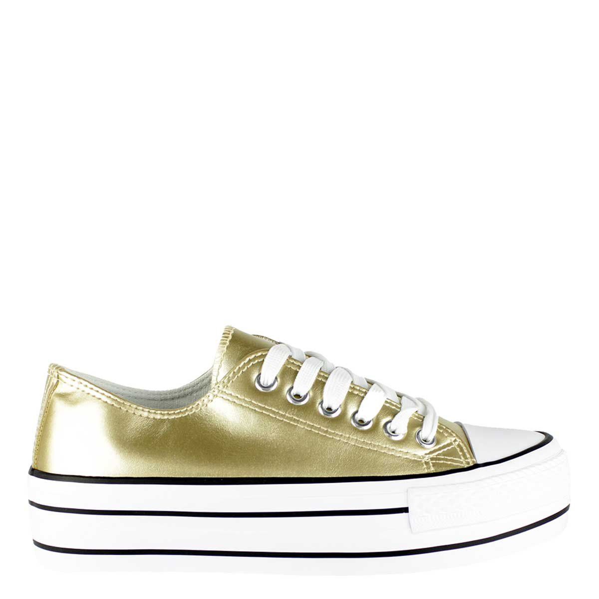 TAKONES - Zapatilla Atenas Dorada Takones