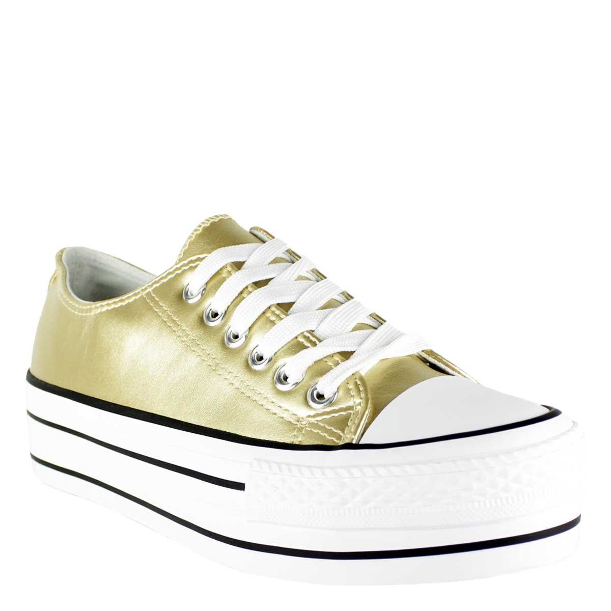TAKONES - Zapatilla Atenas Dorada Takones