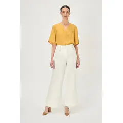 MA GRIFFE - Pantalon Wide Botones