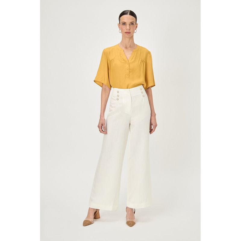 MA GRIFFE - Pantalon Crudo Mujer Magriffe
