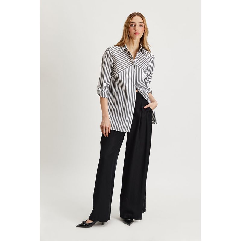 IO - Blusa Manga Larga Negro Mujer Io