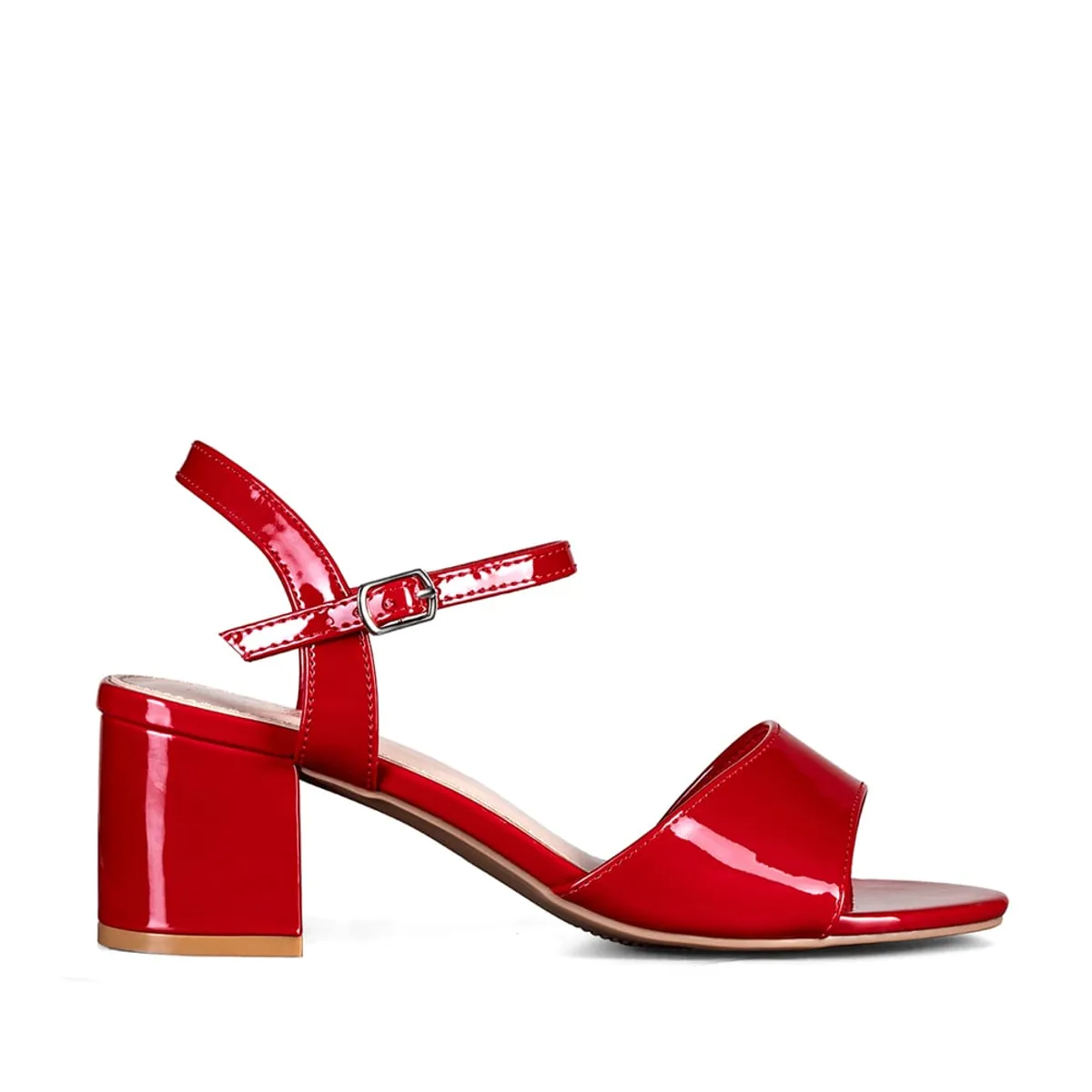 WEIDE - Sandalia Casual Taco Roja Mujer Weide GH64