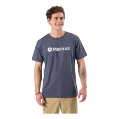 MARMOT - Polera Logo Tee Hombre Gris