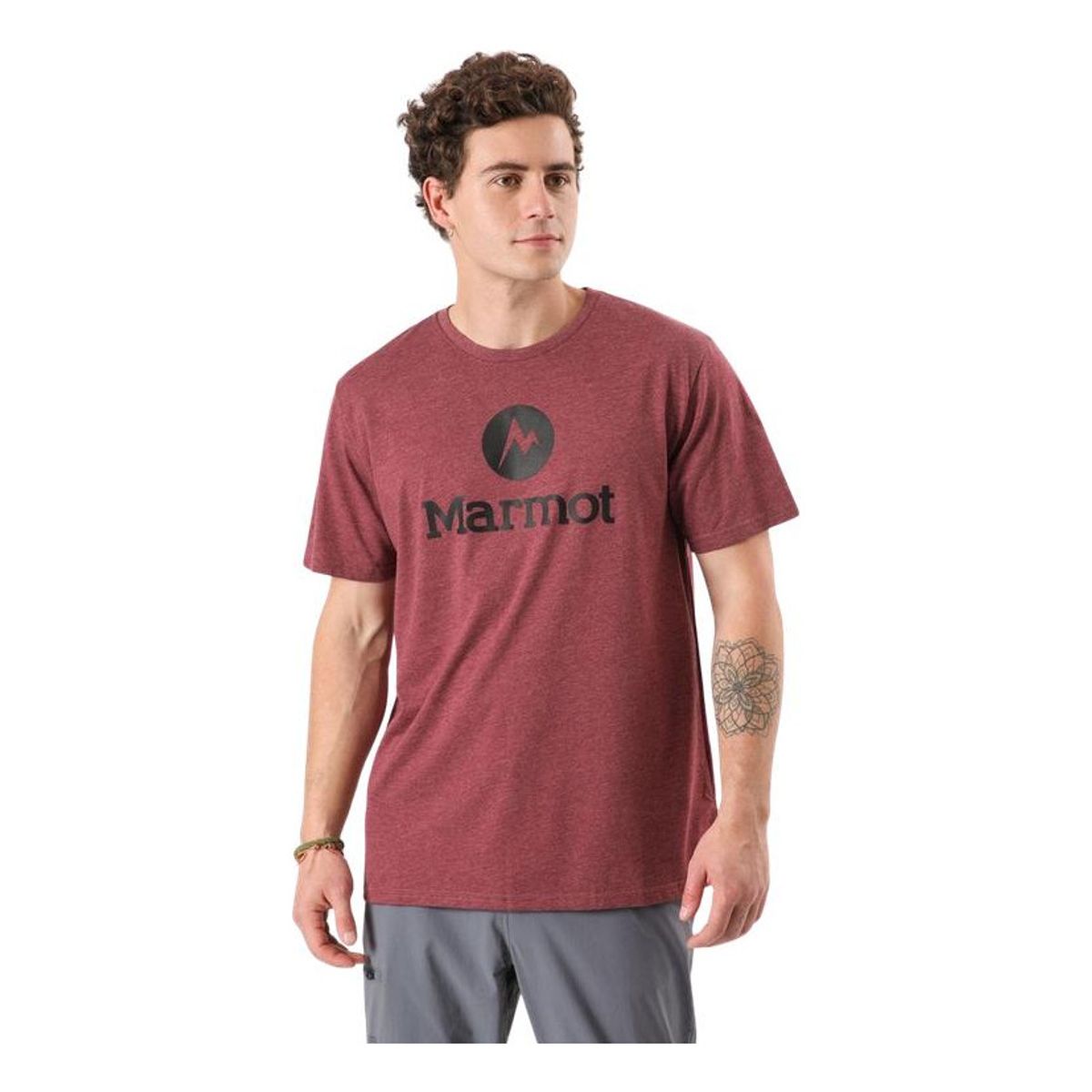 MARMOT - Polera Circle Logo Tee Hombre Burdeo