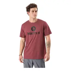 MARMOT - Polera Circle Logo Tee Hombre Burdeo