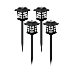 GENERICO - Pack X4 Lampara Solares tipo Antorchas LED con Estaca