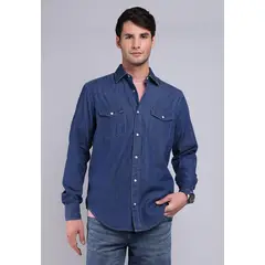 SOVIET - Camisa Denim Manga Larga