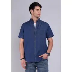 SOVIET - Camisa Denim Manga Corta