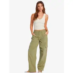 BILLABONG - Pantalón Cargo Mujer Walk Along Verde