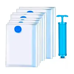 GENERICO - 8 Unidad Bolsas Organizadoras Al Vacio Con Bomba Manual