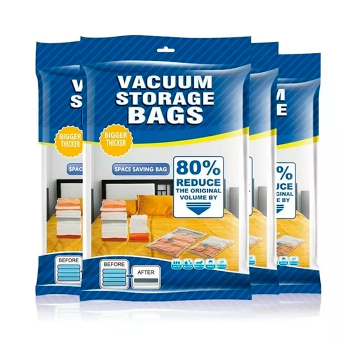 Set 7 Unidades Bolsas Organizadoras Al Vacio Con Bomba Manual, marca GENERICO - Foto 2