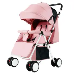 ELEONOR - Coche Paseo Bebé Paraguas Plegable Reclinable Liviano - Rosa