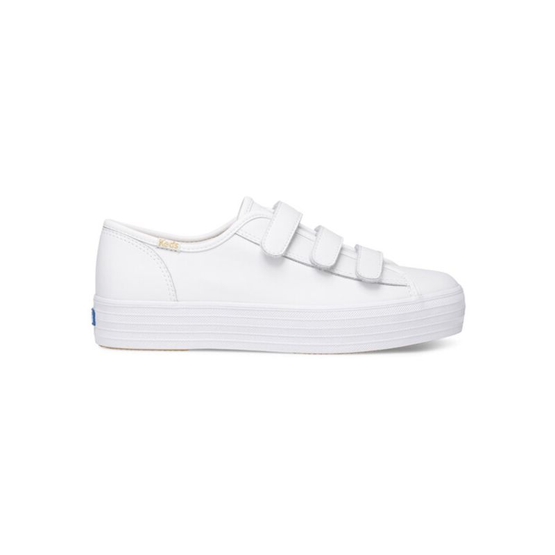 KEDS - Zapatilla Cuero Blanca Mujer Triple Kick V KEDS