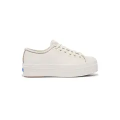 KEDS - Zapatilla Cuero Blanca Mujer Triple Up Piping