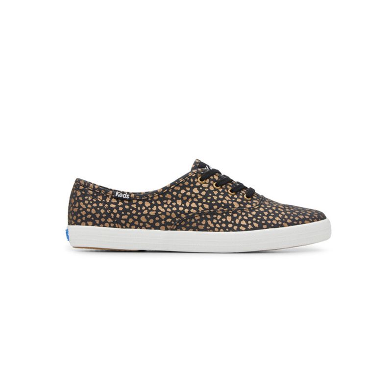 KEDS - Zapatilla Negra Mujer Champion Canvas Dot KEDS