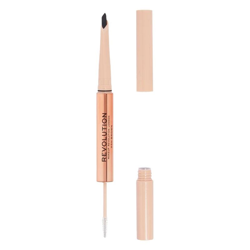 REVOLUTION - Lápiz de Cejas Fluffy Brow Duo Ash Brown