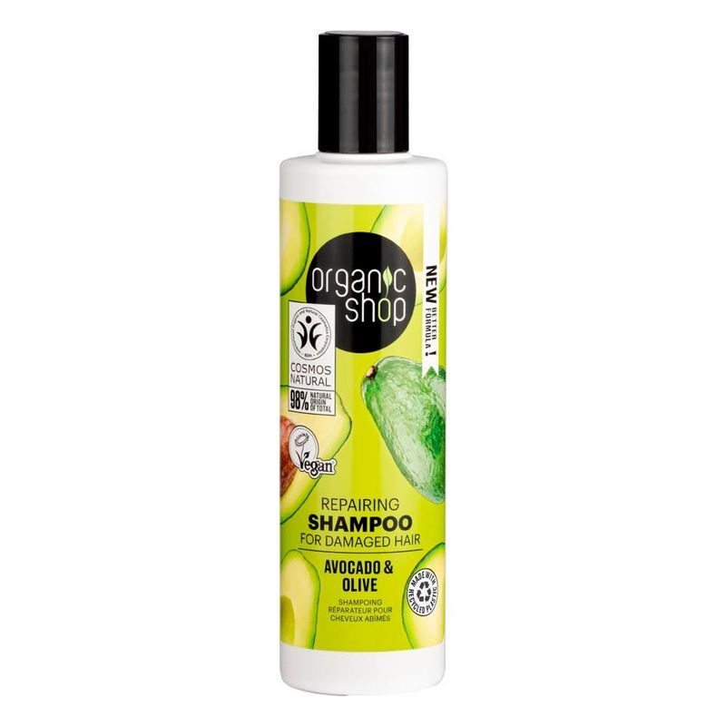 ORGANIC SHOP - Shampoo Reparación Cabello Dañado Avocado and Olive 280 ml
