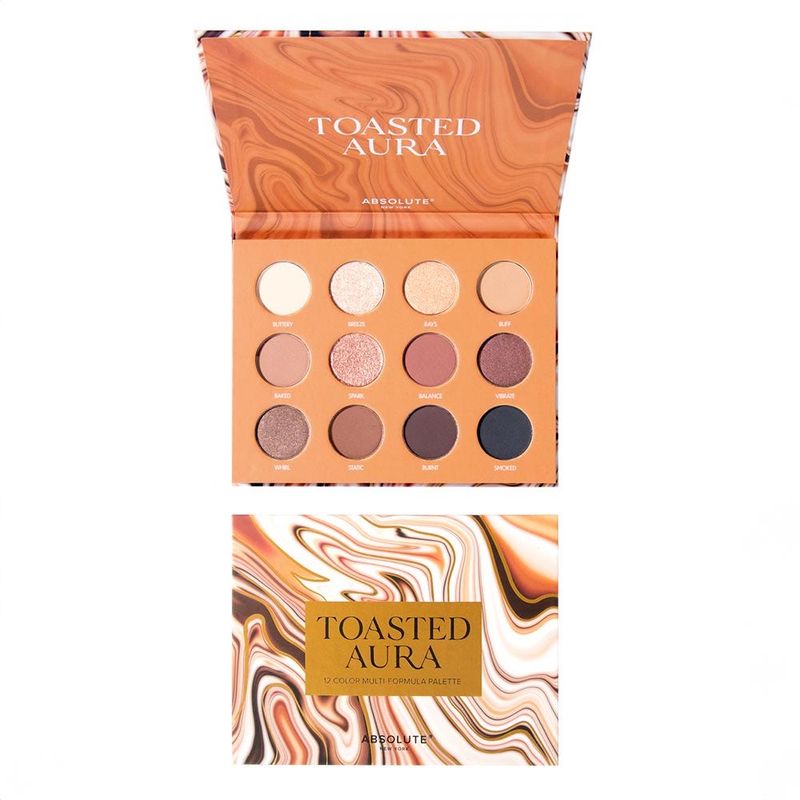 ABSOLUTE NEW YORK - Paleta De Sombras Toasted Aura 12 Color Book