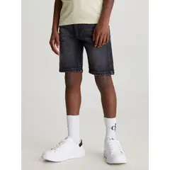 CALVIN KLEIN - Short Niño Relaxed Washed Negro