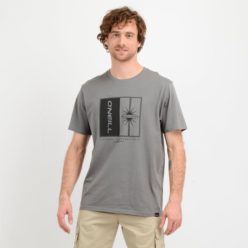 O'NEILL - POLERA MANGA CORTA MIX PALM  GRIS