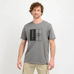 O'NEILL - POLERA MANGA CORTA MIX PALM GRIS
