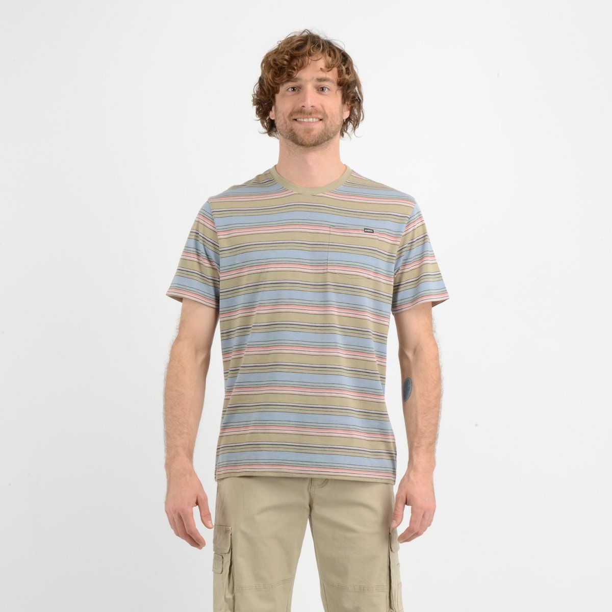 O'NEILL - POLERA MANGA CORTA BROCKTON  BEIGE