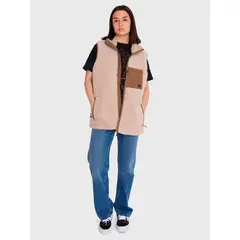 7VEINTE - Polar Vest Sherpa sin mangas Café claro Hombre
