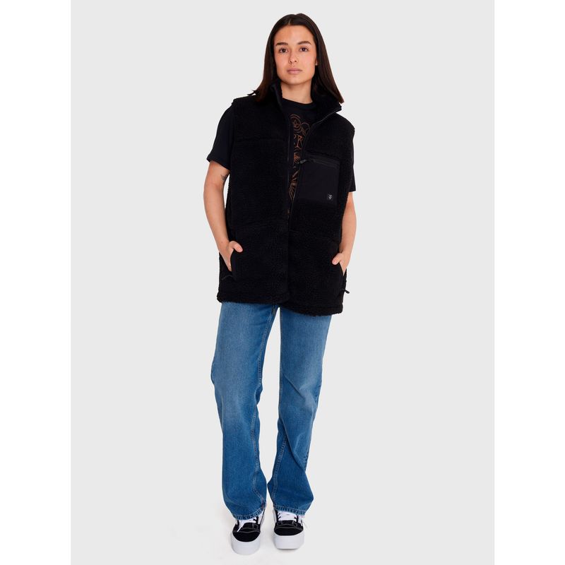 7VEINTE - Polar Vest Sherpa sin mangas Negro Hombre 7VEINTE
