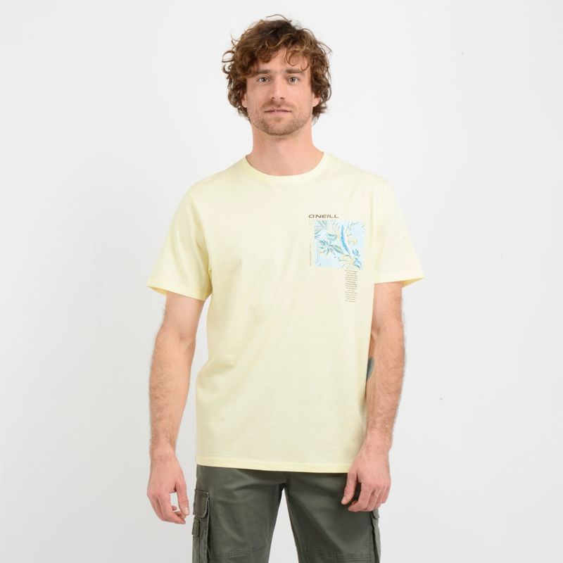 O'NEILL - POLERA MANGA CORTA TROPIC  AMARILLO