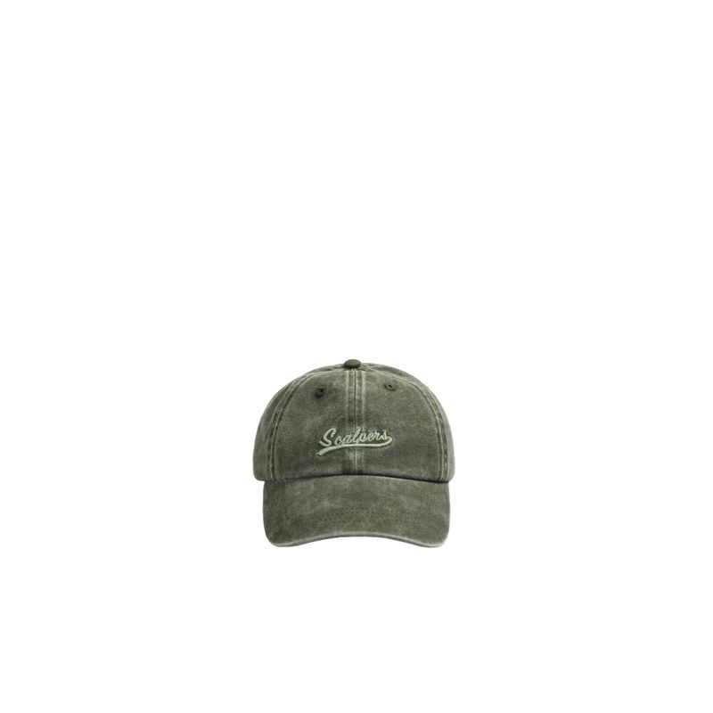 SCALPERS - Gorra Lavada Logo Frontal Bordado Khaki