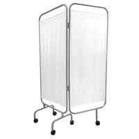 Biombo Separador 2 Cuerpos Acero Inoxidable / Blanco